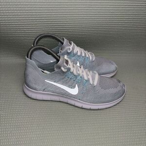 Nike Free RN Flyknit 2017 Running Shoes Women's Size 6 880844-012 Glacier Blue